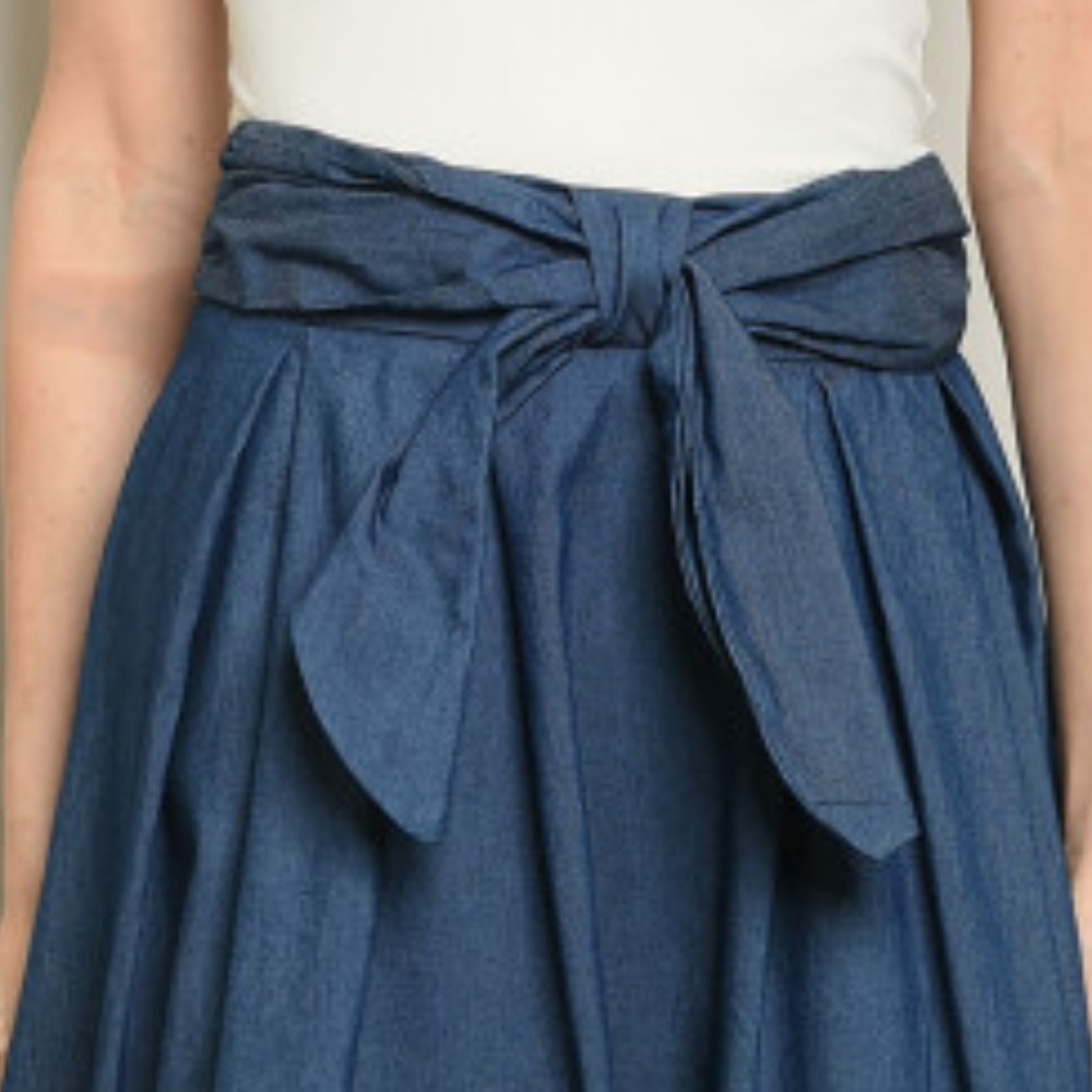 Beverly's Blue Jean Vintage Style Chambray Skirt!! - Picture 3 of 6